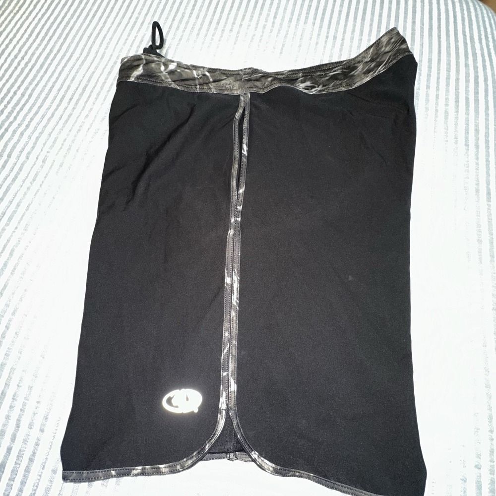 Mossy Oak by Colosseum Men's Board Shorts Size 36 Black Camo Trim Swim Hybrid‎
